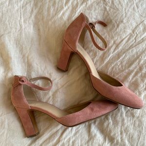 Pink almond toe shoes